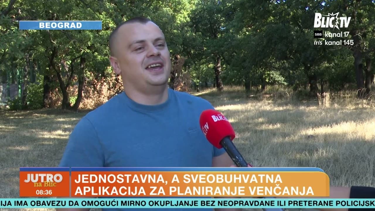 Ivan Milićević tokom gostovanja u emisiji Jutro na Blic
