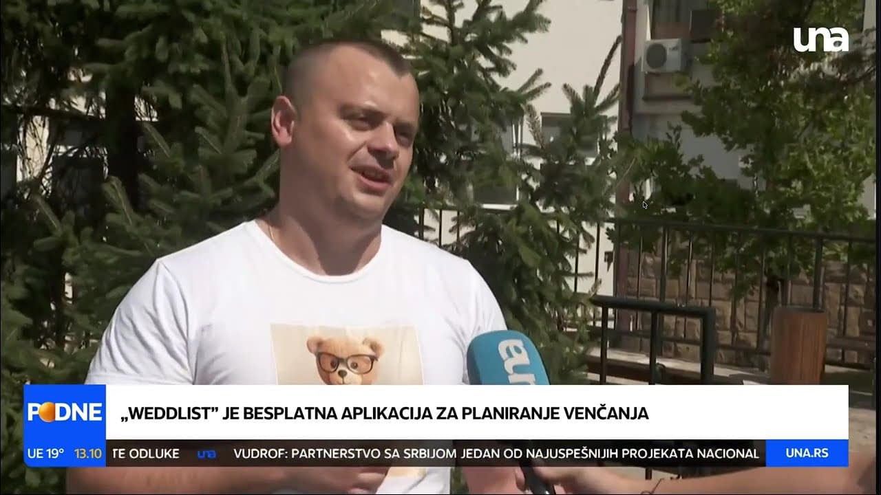 Ivan Milićević govori o WeddList aplikaciji u prilogu UNA TV
